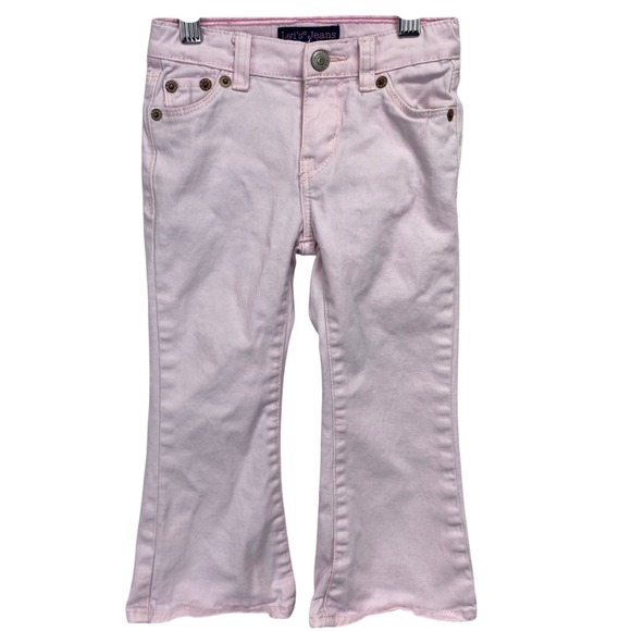 Levi's Lil's Jeans Flare Fit Baby Toddler Girl Pink Pants Size 3T Adjustable - Picture 1 of 9